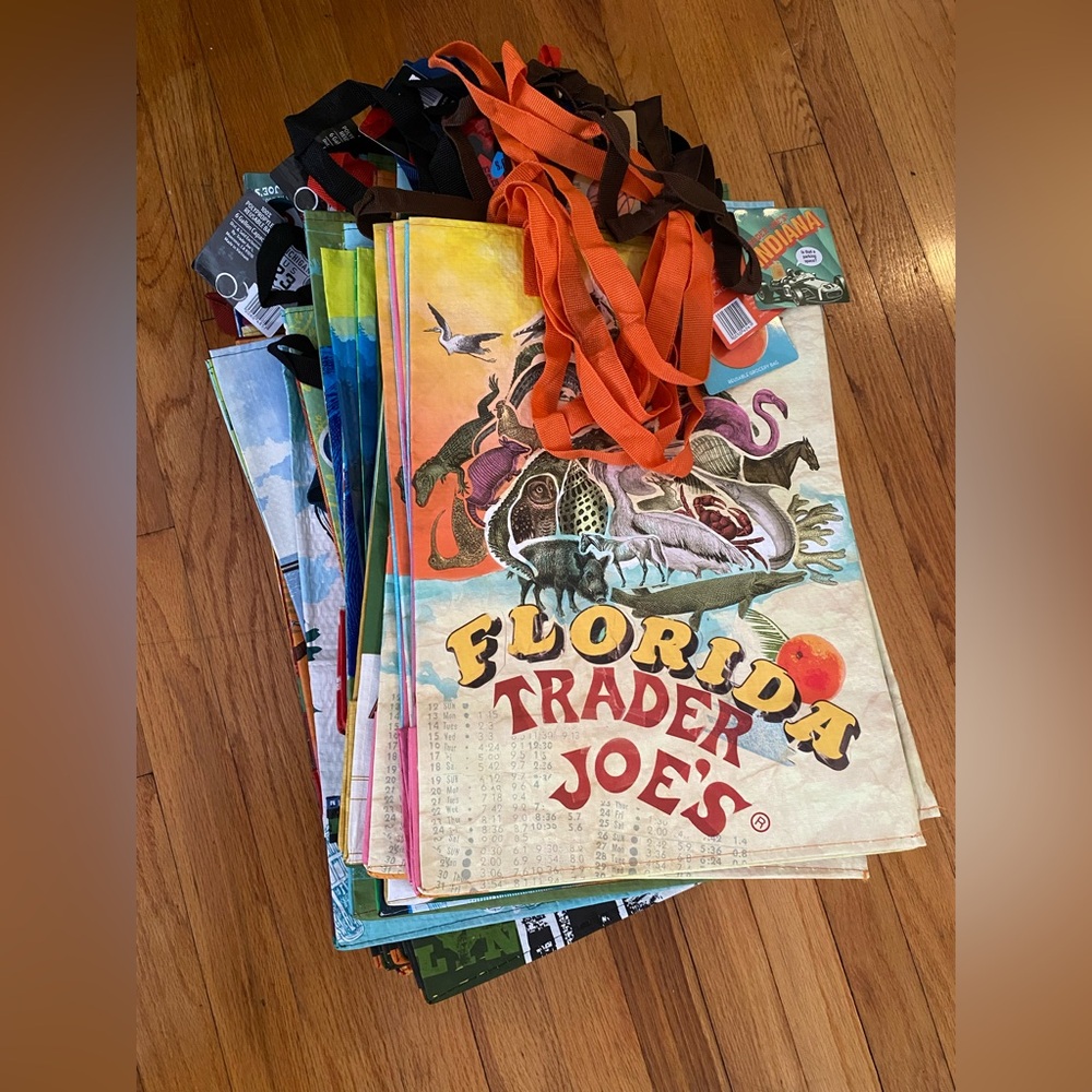 Trader Joe’s 6 gallon capacity reusable city/state bags 100% polypropylene bag
